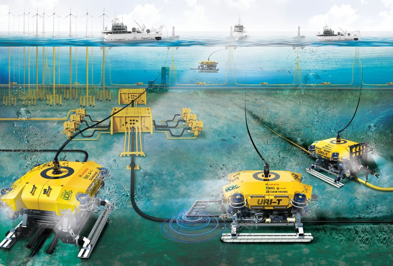 Subsea infrastructure ecosystem with Panstar robots
